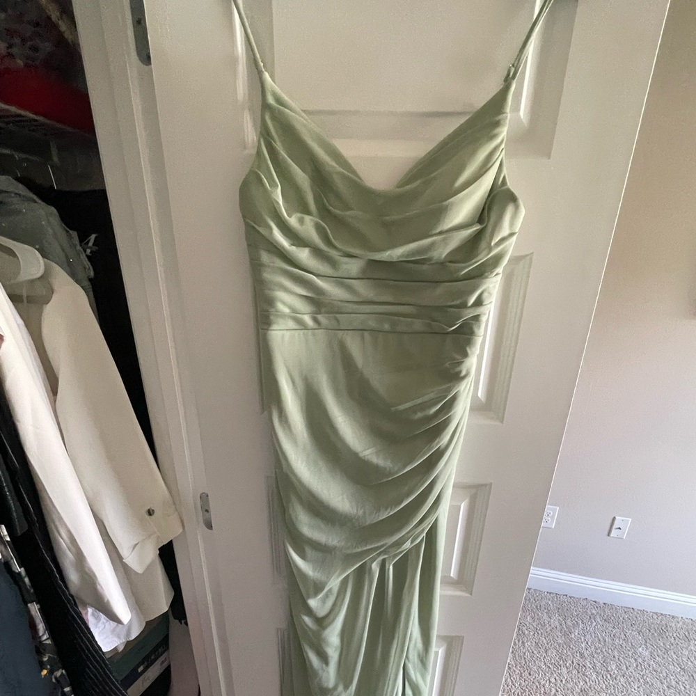 AZAZIE DUSTY SAGE bridesmaid dress